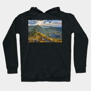 Aerial view of Balea Lake Hoodie